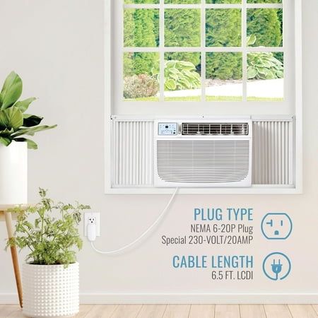 Keystone - 1500 Sq. Ft 25,000 BTU Window Air Conditioner - White