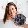 thumbnail image 5 of Dreamy Colorful Soft Bath Flower Sponge, Non-Scattering Exfoliating Bath Ball for Gentle Body Cleansing & Skin Care, High Quality Fluffy Loofah for Daily Shower & Spa Experience, 4.7in, Purple, 5 of 7