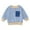 Blue, variant on WOYY Toddler Boys Long Sleeve Striped Sweatshirt Kids Casual Crewneck Pullover Shirt