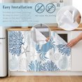 thumbnail image 5 of Coastal Blue Crab Cabinet Curtain 35"Wx35"L,Dustproof Under Sink Skirt with Self Adhesive Tape,Coral Starfish Ocean Conch Nautical Cabinet Curtain Cover for Kitchen Sink,Bathroom Vanity,Laundry Room, 5 of 9