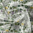 thumbnail image 7 of Ambesonne Floral Valance & Curtain 3 Pcs Set, Eucalyptus and Marble Print, 55"x45", Laurel Green Pale Grey, 7 of 7