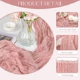 thumbnail image 3 of Dusty Rose Table Runner Boho Cheesecloth Table Runners 2 Packs 36x120 Inches Vintage Table Runner for Wedding Bridal Shower Baby Shower Decorations, 3 of 15