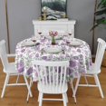 thumbnail image 2 of Pioneer Flower Floral Print Pattern Round Tablecloth 60"x60",Wrinkle Wipeable Table Cloth for Kitchen Dining Room Picnic Patio Party, 2 of 6