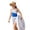 czb# Blue79, variant on Huowey Girls One-Piece Swimsuit Adjustable Strap Front Cross Ruched Striped Print Cut Out Bodysuit With Cover Up Skirts Youth Swimwear Tropical Cozy Bathing Suit,Blue,9-10 Years