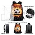 thumbnail image 3 of ZUXONGSY Basketball Fire Water Print 3PCS Backpack for Girls Boys, Lightweight School Bookbag with Lunch Box Pencil Case, 17 Inch Students Bagpack 3 in 1 Set for Elementary Middle High School, 3 of 5