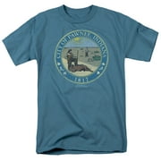 Parks And Rec Distressed Pawnee Seal Adult 18/1 T-Shirt Slate