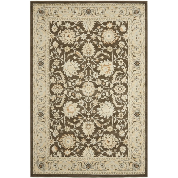 SAFAVIEH Florenteen Shanelle Traditional Area Rug, Brown/Ivory, 5'1" x 7'7"