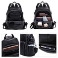 thumbnail image 7 of ALTOSY Anti-Theft Backpack Soft Leather Backpack for Women Fashion Shoulder Bag Purse S81 Black, 7 of 7