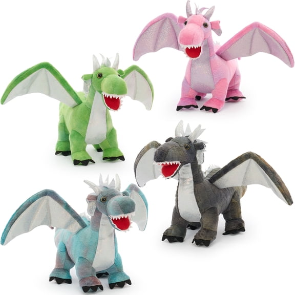 Tezituor 4 Pack Dragon Stuffed Animal 11.8" Bulk Stuffed Animals Small Dragon Plush Toy