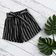 thumbnail image 4 of Bermuda Shorts for Women Come Belt Striped Chiffon Pants Baggy Dressy Casual Womens Jorts S-XL, 4 of 4