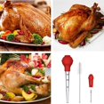 thumbnail image 5 of Jeringa para alimentos con inyector de adobo Jeringa para carne Aguja y cepillo de goma de calidad comercial para pavo, carne de res, filete, barbacoa, 5 of 5