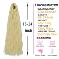 thumbnail image 3 of DODOING Clip in Hair Extensions Claw Ponytail Hair Extension Synthetic Hairpiece Hair Pieces 18" 21", 3 of 8