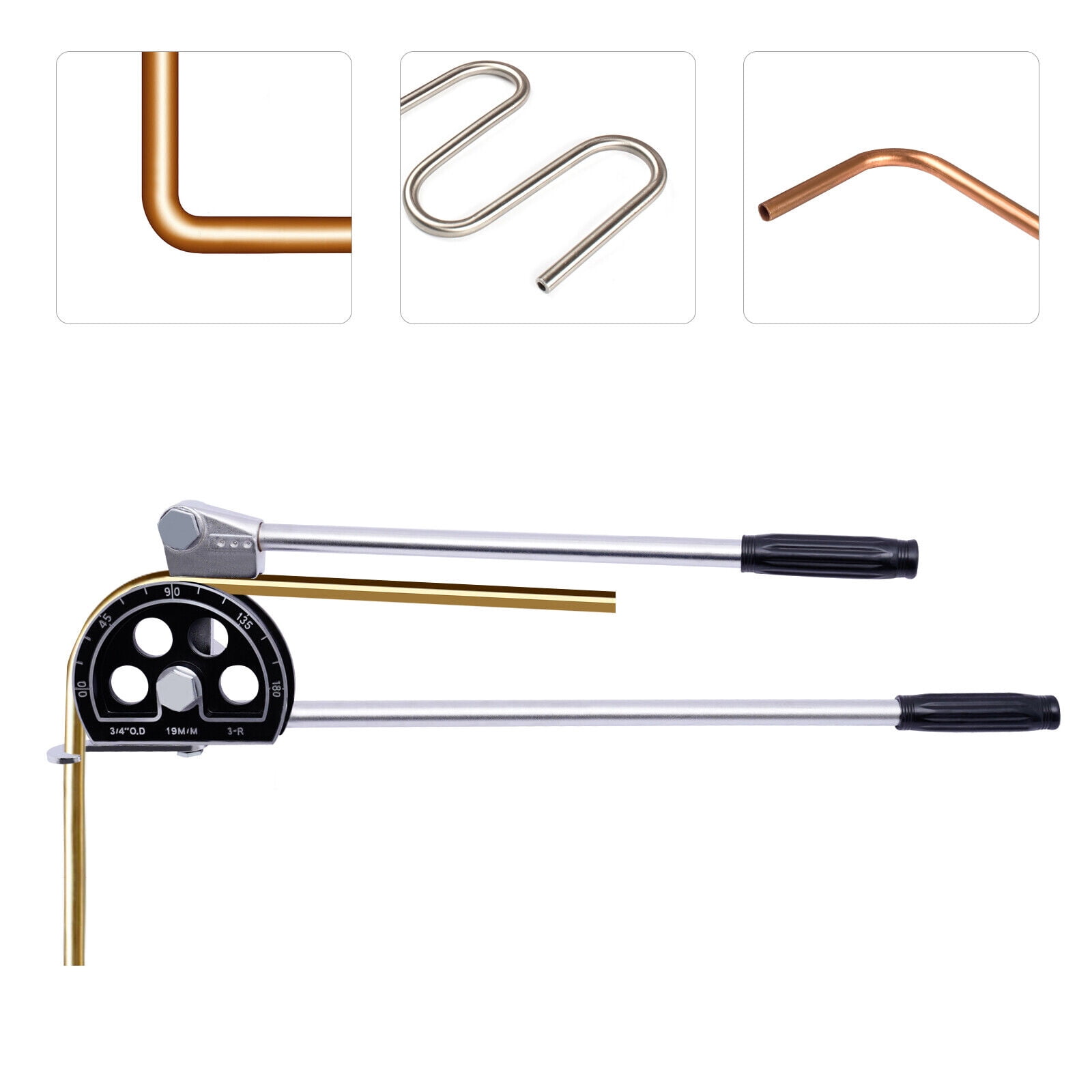 3/4"Manual Pipe Tube Bender HVAC Refrigeration Ratchet Pipe Bending Tool 180°, CT-364-12