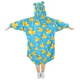 thumbnail image 2 of joogoo Wearable Blanket Hoodie for Cute Ducks Bubbles Flannel Sherpa Pocket 3-14 YR S, 2 of 7