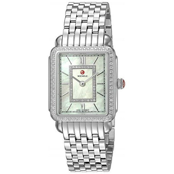 Michele MWW06I000001 Deco II Diamond Dial Watch for Ladies - Mother of Pearl