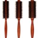 thumbnail image 1 of Cepillo redondo de cerdas de jabalí de 3 piezas Cepillo de pelo redondo con cepillo de rodillo con mango de madera para mujeres y niñas (10/12/14 filas) Ormromra WRJM-307, 1 of 7