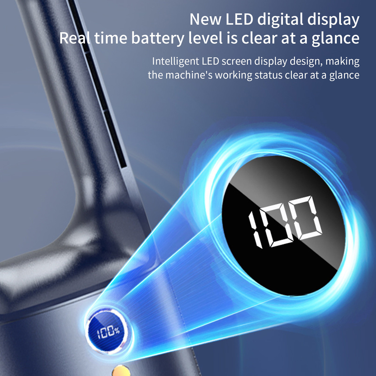 Harlier Desk Fan, Portable Bladeless Fan 13 Inch Small Quiet Cooling Table Fan, LED Display, 6 Wind Speeds& Light Modes, Personal Battery Operated Fan for Home, Office, Bedroom,Travel