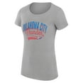 thumbnail image 2 of Women's G-III 4Her by Carl Banks Heather Gray Oklahoma City Thunder Super-Slim Fit Lightweight Filigree Logo T-Shirt, 2 of 3