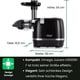 thumbnail image 4 of Extractor de masticación lenta Juicer Omega H3000R, 150 W, color negro, 4 of 5
