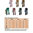 thumbnail image 2 of Frontwalk Women Corduroy Flare Pants Elastic Waist Bell Bottom Trousers High Waist Fall Casual Trouser Pants Camel S, 2 of 3