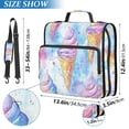thumbnail image 2 of FORMRS Zipper Binder with Shoulder Strap 2-inch Ring 500 Sheet Capacity File Bag, Watercolor Ice Cream Pattern, 2 of 5