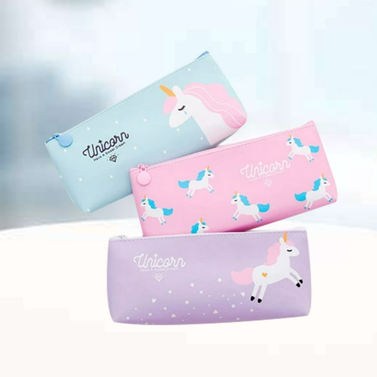 Pencil Case Girls Teenagers Students Marble School Pencil Cases Pink Blue  White