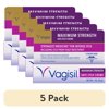 (5 pack) Vagisil Maximum Strength Feminine Anti-Itch Creme with Benzocaine for Women, Strongest Medicine for Intense Itch, Gynecologist Tested, Fast-Acting, Works on Contact, 1 oz