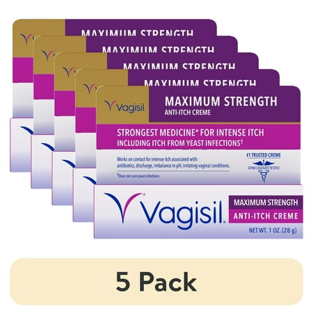 (5 pack) Vagisil Maximum Strength Anti-Itch Creme, 1 Oz, 1 Pack