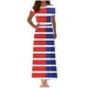 thumbnail image 1 of Vestido Corto de Verano de la Moda de las Mujeres Impreso de Manga Corta Cuello Redondo Tobillo de Longitud Vestido Casual, 1 of 5