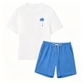 thumbnail image 4 of ZHOGXU Boys 2PCS Summer Short Sleeve T-Shirts and Beach With Graphic Print Shorts Set Outfits For Everyday Casual Wear, 4 of 4