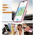 thumbnail image 3 of WATEFULL for iPhone 16 Pro Max MagSafe Stand Case Sturdy Metal Camera Stand Ring, Ultra Magnets Matte Slim Protective with 1 Screen 1 Camera Cover Women Case for iPhone 16 Pro Max 6.9"(Pink), 3 of 8