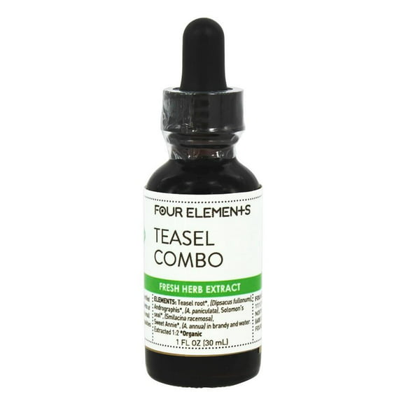 Four Elements Herbals - Fresh Herb Extract Tincture Teasel Combo - 1 oz.