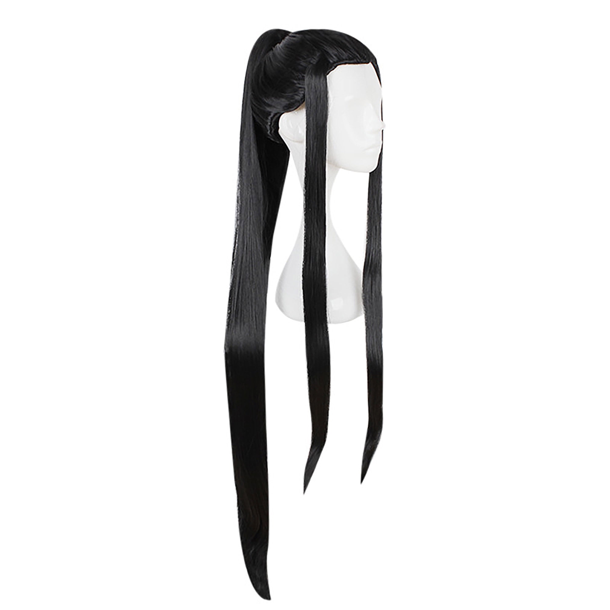 Unique Bargains Wigs for Women 39" Black Wigs with Wig Cap 21.5'' - 22.5''