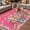 Rose Red, variant on Pink Spring Easter Outdoor Rug for Patio/Deck/Porch, Non-Slip Large Area Rug 3 x 5 Ft, Bunny Eggs Floral Botanical Indoor Outdoor Rugs Washable Area Rugs, Reversible Camping Rug Carpet Runner