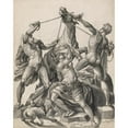 thumbnail image 2 of Hans Bock the Elder 12x14 Black Ornate Wood Framed Double Matted Museum Art Print Titled: The Farnese Bull (1583), 2 of 5