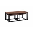 thumbnail image 5 of Powell Ellery Coffee and End Table Set - Brown Wood and Black Metal, 5 of 8