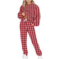 thumbnail image 2 of Ensemble de Deux Pièces pour Femmes 2023 Mode Décontractée Imprimé Manches Longues Col Rond Chandail en Molleton + Pantalon Ensemble de Sport pour Femmes en Solde, 2 of 5