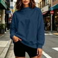 thumbnail image 6 of Warop Womens Mock Neck Sweatshirts Oversized Long Sleeved Pullover Tops Casual Loose Fall Fashion Outfits, 6 of 9