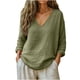thumbnail image 1 of Camiseta Casual de Manga Larga con Cuello en V para la Oficina Diaria, 1 of 6