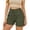 Army Green, variant on Sheghy Women's Shorts Casual Women Solid Elastic Waist Drawstring Casual Shorts with Storage Pockets Black S