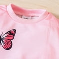 thumbnail image 5 of Gyratedream Toddler Baby Girl Clothes Long Sleeve Butterfly Printed Crewneck Sweatshirt Sweatpants Fall Winter Sweatsuit Set Outfit, 5 of 9