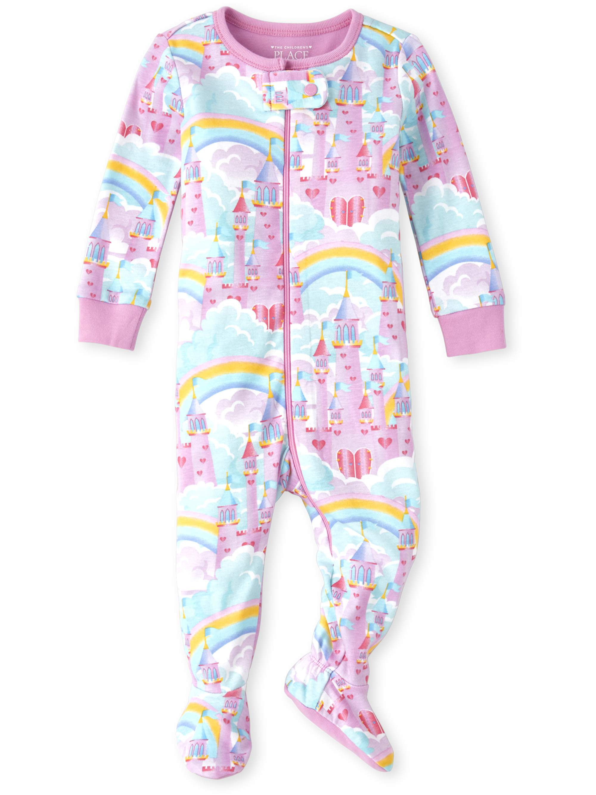 The Childrens Place Baby Girls Printed Pajama Stretchies