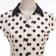 thumbnail image 5 of Vestido de Manga Corta para Mujeres de Moda Casual Impreso Cuello en V con Cremallera Grande Del Doblado, Poliéster Ligero para el Verano, 5 of 8