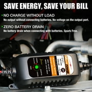 MOTOPOWER 12V 800mA Fully Automatic Battery Charger Battery Maintainer Trickle Charger Desulfator