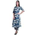 thumbnail image 3 of Moomaya 2-Piece Womens Cotton Printed Kurta Pant Set Indian Dress Ethnic Set, 3 of 7