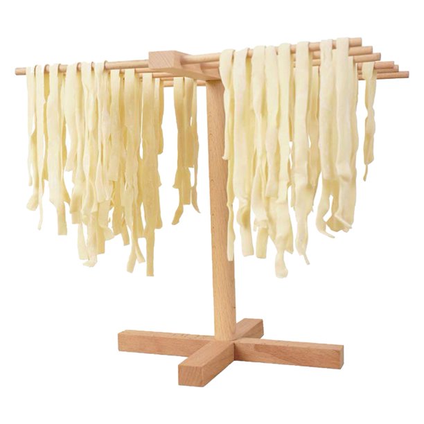 Pasta Drying Rack Wooden Noodle Fisherman Pasta Holder with 12 Arms
