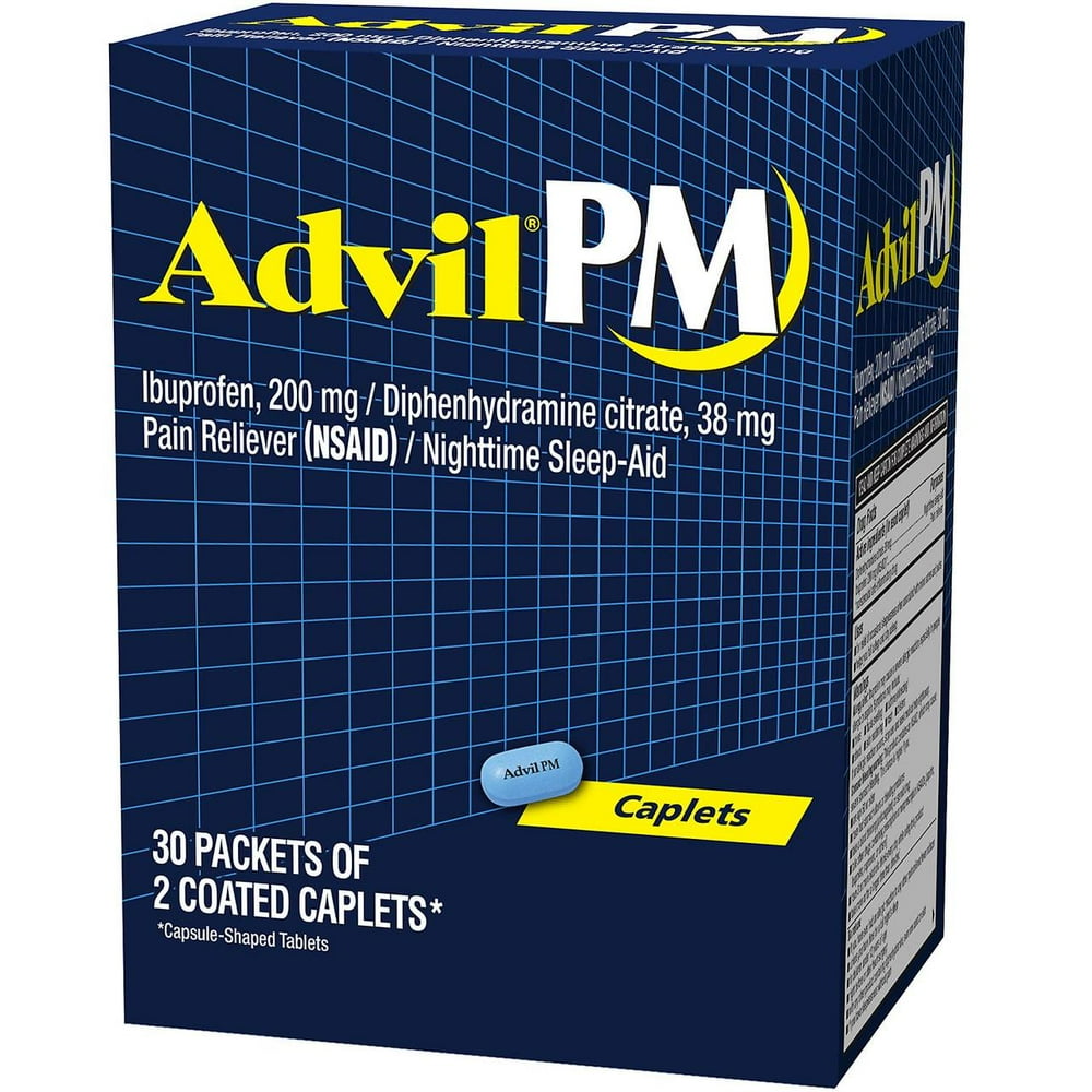 Advil PM, 200mg (30 pouches, 2 caplets each) - Walmart.com - Walmart.com