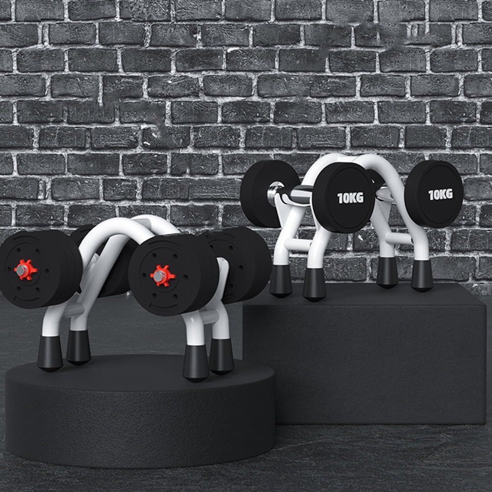 BESTOYARD Household Dumbbell Rack White Wear Resistant Storage Stand for Home Workout Equipment