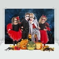 thumbnail image 3 of Halloween Theme Photography Background Portrait Photography Backdrops with Pumpkin Pattern Photo Studio Props for Portrait Photos Party Decoration, Size 2.1 * 1.5m/ 7 * 5ft, 3 of 7