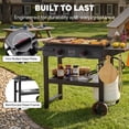 thumbnail image 6 of Feasto 28" Propane Gas Griddle with Cart, 2-Burner 30,000 BTU, 458 Sq. In. Outdoor Flat Top Grill for Camping Tailgating Backyard, 6 of 9